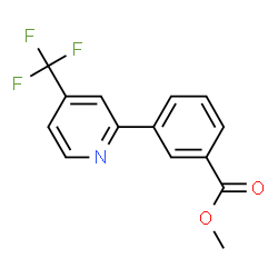 ChemSpider 2D Image | Methyl 3-[4-(trifluoromethyl)-2-pyridinyl]benzoate | C14H10F3NO2