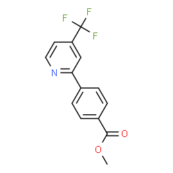 ChemSpider 2D Image | Methyl 4-[4-(trifluoromethyl)-2-pyridinyl]benzoate | C14H10F3NO2