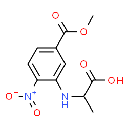 ChemSpider 2D Image | N-[5-(Methoxycarbonyl)-2-nitrophenyl]alanine | C11H12N2O6