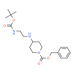 ChemSpider 2D Image | benzyl 4-[(2-{[(tert-butoxy)carbonyl]amino}ethyl)amino]piperidine-1-carboxylate | C20H31N3O4