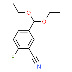 ChemSpider 2D Image | 5-(Diethoxymethyl)-2-fluorobenzonitrile | C12H14FNO2