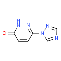 ChemSpider 2D Image | 6-(1H-1,2,4-Triazol-1-yl)-3(2H)-pyridazinone | C6H5N5O