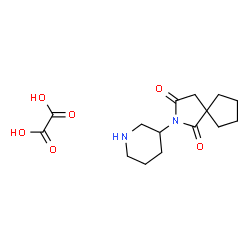 ChemSpider 2D Image | 2-(3-Piperidinyl)-2-azaspiro[4.4]nonane-1,3-dione ethanedioate (1:1) | C15H22N2O6