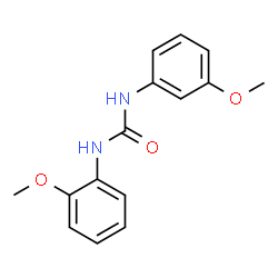 ChemSpider 2D Image | 1-(2-Methoxyphenyl)-3-(3-methoxyphenyl)urea | C15H16N2O3
