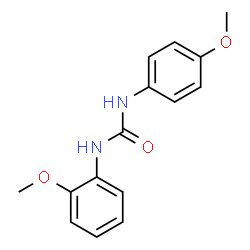 ChemSpider 2D Image | 1-(2-Methoxyphenyl)-3-(4-methoxyphenyl)urea | C15H16N2O3