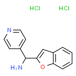 ChemSpider 2D Image | 1-(1-Benzofuran-2-yl)-1-(4-pyridinyl)methanamine dihydrochloride | C14H14Cl2N2O