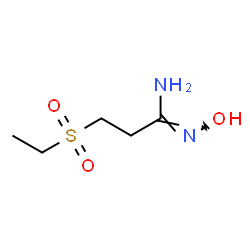 ChemSpider 2D Image | 3-(Ethylsulfonyl)-N-hydroxypropanimidamide | C5H12N2O3S