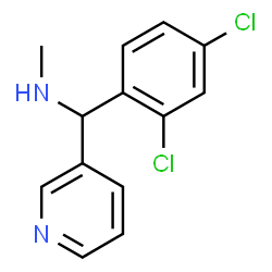 ChemSpider 2D Image | [(2,4-dichlorophenyl)(pyridin-3-yl)methyl](methyl)amine | C13H12Cl2N2