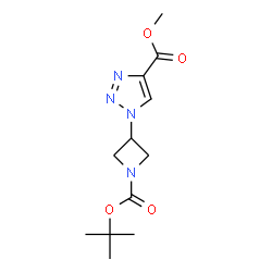 ChemSpider 2D Image | Methyl 1-(1-(tert-butoxycarbonyl)azetidin-3-yl)-1H-1,2,3-triazole-4-carboxylate | C12H18N4O4