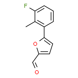 ChemSpider 2D Image | 5-(3-Fluoro-2-methylphenyl)-2-furaldehyde | C12H9FO2