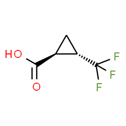 ChemSpider 2D Image | (1S,2S)-2-(Trifluoromethyl)cyclopropanecarboxylic acid | C5H5F3O2