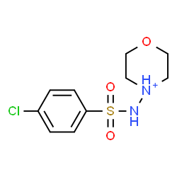 ChemSpider 2D Image | 4-{[(4-Chlorophenyl)sulfonyl]amino}morpholin-4-ium | C10H14ClN2O3S