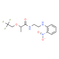 ChemSpider 2D Image | N-{2-[(2-Nitrophenyl)amino]ethyl}-2-(2,2,2-trifluoroethoxy)propanamide | C13H16F3N3O4