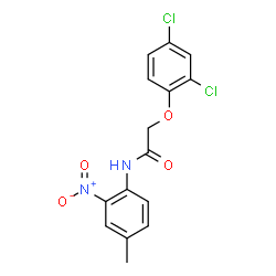 ChemSpider 2D Image | 2-(2,4-Dichlorophenoxy)-N-(4-methyl-2-nitrophenyl)acetamide | C15H12Cl2N2O4