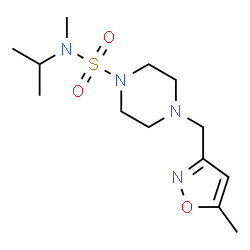 ChemSpider 2D Image | N-Isopropyl-N-methyl-4-[(5-methyl-1,2-oxazol-3-yl)methyl]-1-piperazinesulfonamide | C13H24N4O3S