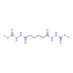 ChemSpider 2D Image | Dimethyl 2,2'-(1,6-dioxo-1,6-hexanediyl)dihydrazinecarboxylate | C10H18N4O6