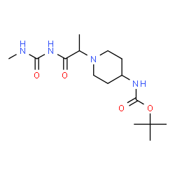 ChemSpider 2D Image | 2-Methyl-2-propanyl (1-{1-[(methylcarbamoyl)amino]-1-oxo-2-propanyl}-4-piperidinyl)carbamate | C15H28N4O4