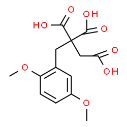 ChemSpider 2D Image | 3-(2,5-Dimethoxyphenyl)-1,2,2-propanetricarboxylic acid | C14H16O8