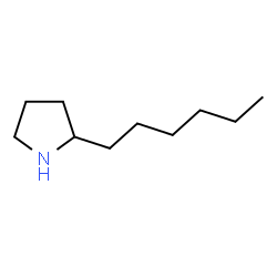 ChemSpider 2D Image | 2-Hexylpyrrolidine | C10H21N
