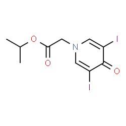 ChemSpider 2D Image | Isopropyl (3,5-diiodo-4-oxo-1(4H)-pyridinyl)acetate | C10H11I2NO3