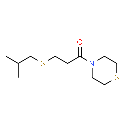 ChemSpider 2D Image | 3-(Isobutylsulfanyl)-1-(4-thiomorpholinyl)-1-propanone | C11H21NOS2