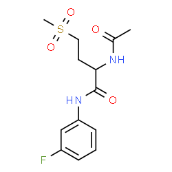 ChemSpider 2D Image | 2-Acetamido-N-(3-fluorophenyl)-4-(methylsulfonyl)butanamide | C13H17FN2O4S