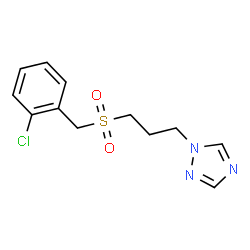 ChemSpider 2D Image | 1-{3-[(2-Chlorobenzyl)sulfonyl]propyl}-1H-1,2,4-triazole | C12H14ClN3O2S