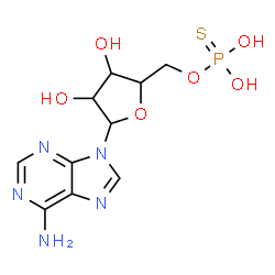ChemSpider 2D Image | 9-(5-O-Thiophosphonopentofuranosyl)-9H-purin-6-amine | C10H14N5O6PS