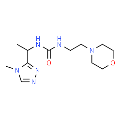 ChemSpider 2D Image | 1-[1-(4-Methyl-4H-1,2,4-triazol-3-yl)ethyl]-3-[2-(4-morpholinyl)ethyl]urea | C12H22N6O2