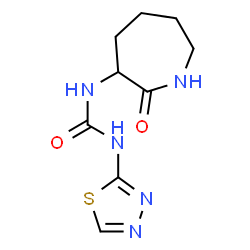 ChemSpider 2D Image | 1-(2-Oxo-3-azepanyl)-3-(1,3,4-thiadiazol-2-yl)urea | C9H13N5O2S