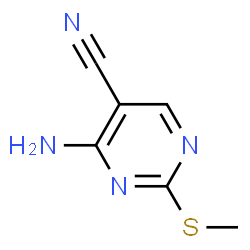 ChemSpider 2D Image | 4-Amino-2-(methylthio)pyrimidine-5-carbonitrile | C6H6N4S