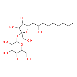 ChemSpider 2D Image | 5-(2-Hydroxynonyl)pent-2-ulofuranosyl hexopyranoside | C20H38O11