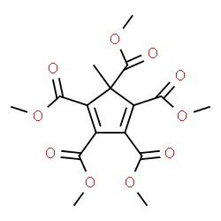ChemSpider 2D Image | Pentamethyl 5-methyl-1,3-cyclopentadiene-1,2,3,4,5-pentacarboxylate | C16H18O10