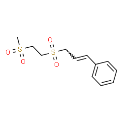 ChemSpider 2D Image | [(1E)-3-{[2-(Methylsulfonyl)ethyl]sulfonyl}-1-propen-1-yl]benzene | C12H16O4S2