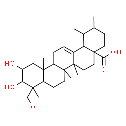 ChemSpider 2D Image | 2,3,23-Trihydroxyurs-12-en-28-oic acid | C30H48O5