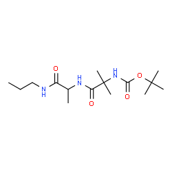 ChemSpider 2D Image | 2-Methyl-N-{[(2-methyl-2-propanyl)oxy]carbonyl}alanyl-N-propylalaninamide | C15H29N3O4