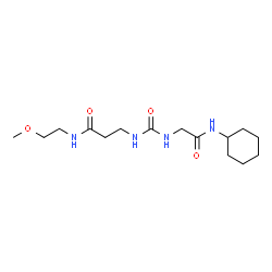 ChemSpider 2D Image | N~3~-{[2-(Cyclohexylamino)-2-oxoethyl]carbamoyl}-N-(2-methoxyethyl)-beta-alaninamide | C15H28N4O4