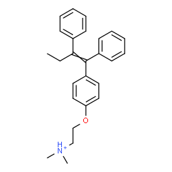 ChemSpider 2D Image | 2-[4-(1,2-Diphenyl-1-buten-1-yl)phenoxy]-N,N-dimethylethanaminium | C26H30NO