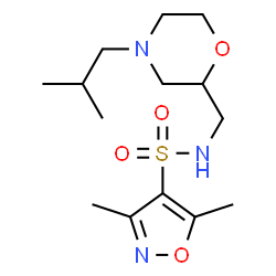ChemSpider 2D Image | N-[(4-Isobutyl-2-morpholinyl)methyl]-3,5-dimethyl-1,2-oxazole-4-sulfonamide | C14H25N3O4S