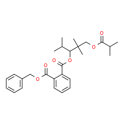 ChemSpider 2D Image | Benzyl 1-(isobutyryloxy)-2,2,4-trimethyl-3-pentanyl phthalate | C27H34O6