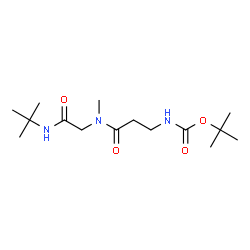 ChemSpider 2D Image | N-{[(2-Methyl-2-propanyl)oxy]carbonyl}-beta-alanyl-N~2~-methyl-N-(2-methyl-2-propanyl)glycinamide | C15H29N3O4