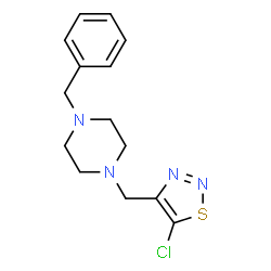 ChemSpider 2D Image | 1-Benzyl-4-[(5-chloro-1,2,3-thiadiazol-4-yl)methyl]piperazine | C14H17ClN4S