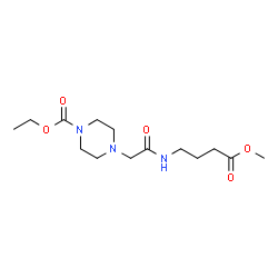 ChemSpider 2D Image | Ethyl 4-{2-[(4-methoxy-4-oxobutyl)amino]-2-oxoethyl}-1-piperazinecarboxylate | C14H25N3O5