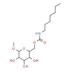 ChemSpider 2D Image | Methyl 6-O-(heptylcarbamoyl)hexopyranoside | C15H29NO7