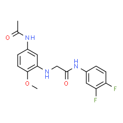 ChemSpider 2D Image | N~2~-(5-Acetamido-2-methoxyphenyl)-N-(3,4-difluorophenyl)glycinamide | C17H17F2N3O3