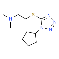 ChemSpider 2D Image | 2-[(1-Cyclopentyl-1H-tetrazol-5-yl)sulfanyl]-N,N-dimethylethanamine | C10H19N5S