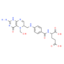 ChemSpider 2D Image | N-[4-({[2-Amino-5-(hydroxymethyl)-4-oxo-1,4,5,6-tetrahydro-6-pteridinyl]methyl}amino)benzoyl]glutamic acid | C20H23N7O7