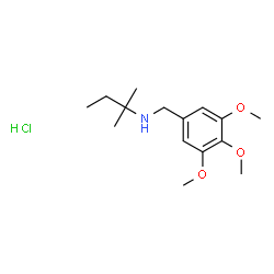 ChemSpider 2D Image | 2-Methyl-N-(3,4,5-trimethoxybenzyl)-2-butanamine hydrochloride (1:1) | C15H26ClNO3