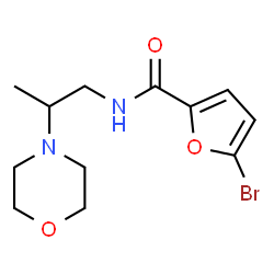 ChemSpider 2D Image | 5-Bromo-N-[2-(4-morpholinyl)propyl]-2-furamide | C12H17BrN2O3