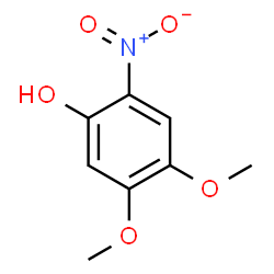 ChemSpider 2D Image | 4,5-Dimethoxy-2-nitrophenol | C8H9NO5